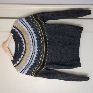 Gray Fair Isle Sweater, Size M, Gap